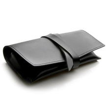 STYLISH BLACK X BROWN LEATHER GLASSES CASE